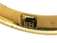Edwardian 18ct Gold Three Stone Cabochon Opal & Diamond Ring