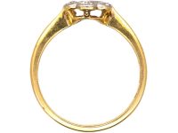 Edwardian 18ct Gold & Platinum Diamond Cluster Ring
