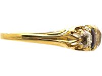 Victorian 18ct Gold Five Stone Ruby & Diamond Ring