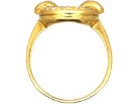 Vintage 18ct Gold Circular Ring set with Diamonds