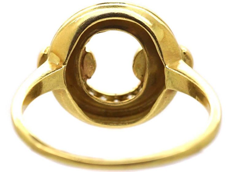 Vintage 18ct Gold Circular Ring set with Diamonds