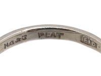 Edwardian Platinum Fancy Crossover Ring set with Diamonds