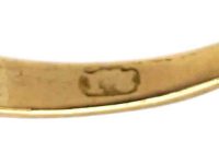 Victorian 18ct Gold Five Stone Sapphire Carved Half Hoop Ring with Diamond Points