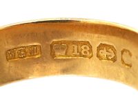 Victorian 18ct Gold Engraved Rose Blossom Ring