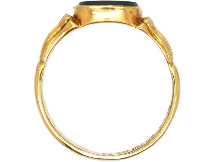 Victorian 18ct Gold Signet Ring set with a Bloodstone
