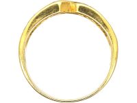 Vintage 18ct Gold Triple Band Ring set with Diamonds, Sapphires, Rubies & Emeralds
