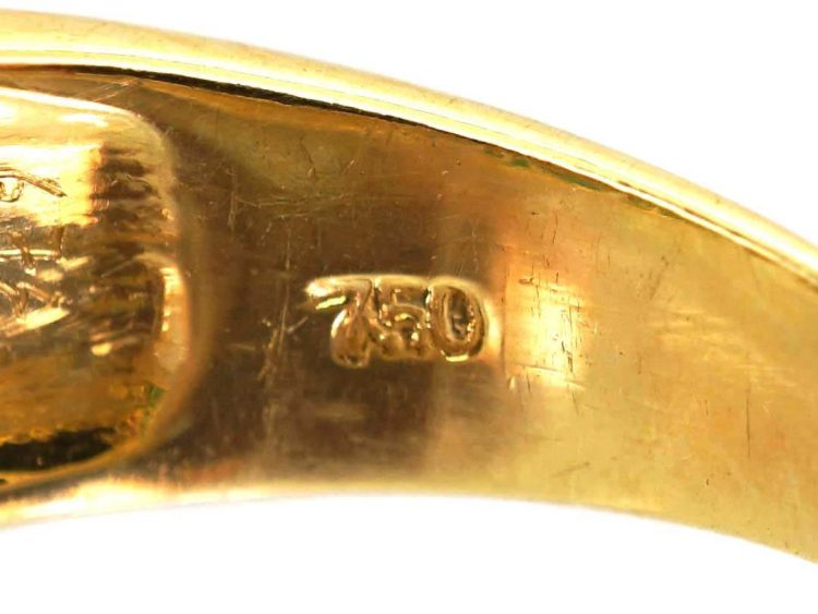 Vintage 18ct Gold Triple Band Ring set with Diamonds, Sapphires, Rubies & Emeralds