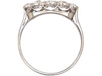 Edwardian Platinum Diamond Fancy Cluster Ring
