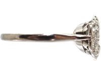 Edwardian Platinum Diamond Fancy Cluster Ring