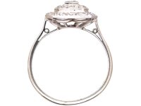 Art Deco Platinum, Rectangular Diamond Ring