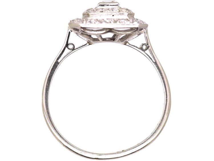 Art Deco Platinum, Rectangular Diamond Ring