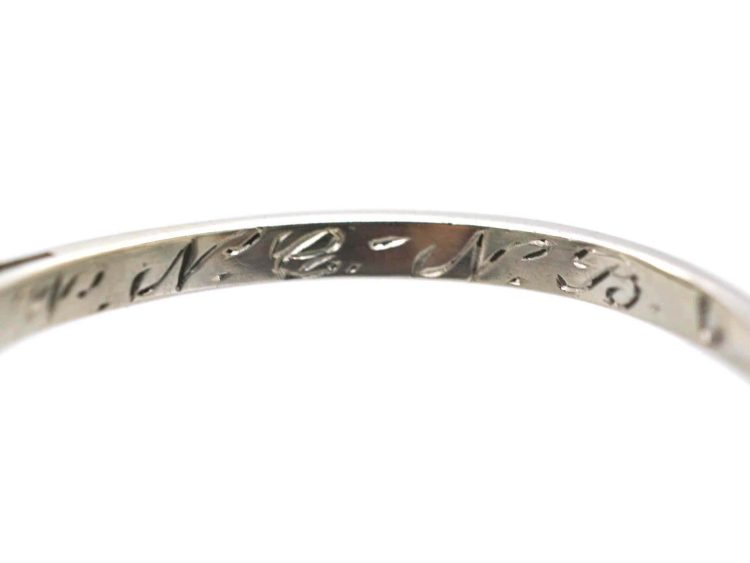 Art Deco Platinum, Rectangular Diamond Ring