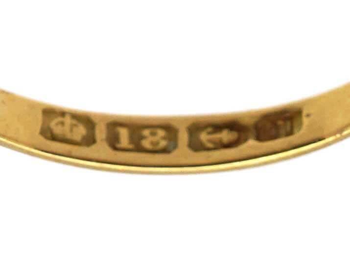 Edwardian 18ct Gold Ornate Ring set with an Old Mine Cut Diamond