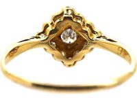 Edwardian 18ct Gold & Platinum Diamond Shaped Ring set with Diamonds