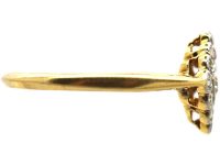 Edwardian 18ct Gold & Platinum Diamond Shaped Ring set with Diamonds