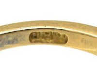 Edwardian 18ct Gold & Platinum Two Stone Diamond Fancy Crossover Ring
