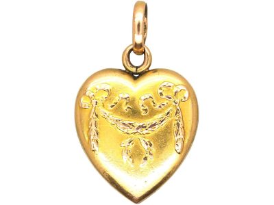 French Belle Epoque  Century Heart Pendant