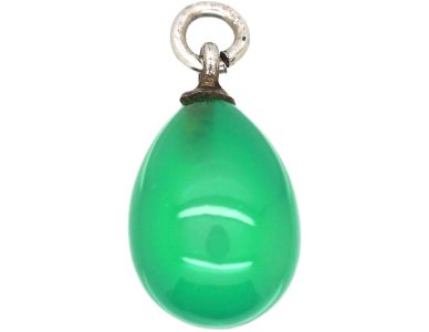 Early 20th Century Green Chalcedony Egg