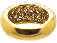 中古18K 金密镶钻石鸡尾酒戒指