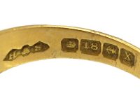 Early 20th Century 18ct Gold, Single Stone Diamond Gypsy Ring