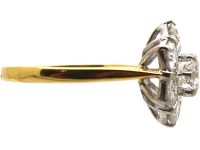 世纪中期18K 金钻石雏菊簇镶戒指
