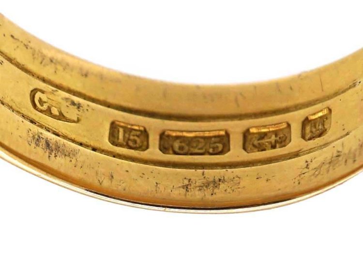 维多利亚时代 18K 金钻石蛇形戒指，钻石蛇眼