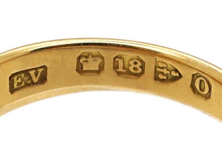 维多利亚时代 18K 金情人结戒指