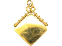 维多利亚时代 18K 金菱形盒式吊坠，星形镶玫瑰式切工钻石