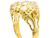 维多利亚时代 18K 金钻石簇镶戒指
