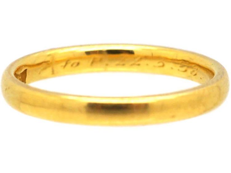 22ct Gold Wedding Ring Assayed in 1939