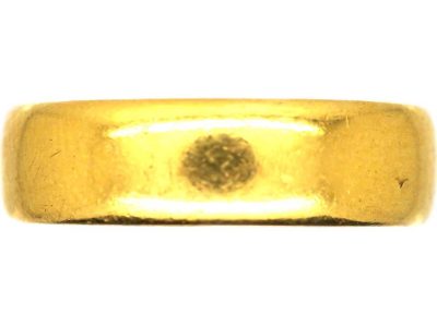 22ct Gold Wide Wedding Ring Assayed in 1960