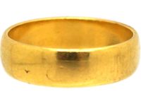 1960年伯明翰检验 22K 金宽款结婚戒指