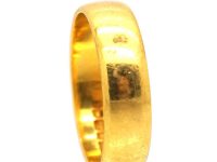 1960年伯明翰检验 22K 金宽款结婚戒指