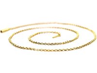 Early Victorian Ornate 15ct Gold Chain with Engraved Barrel Clasp
