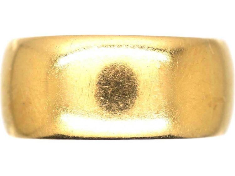 18ct Gold Wide Wedding Ring Assayed in 1921
