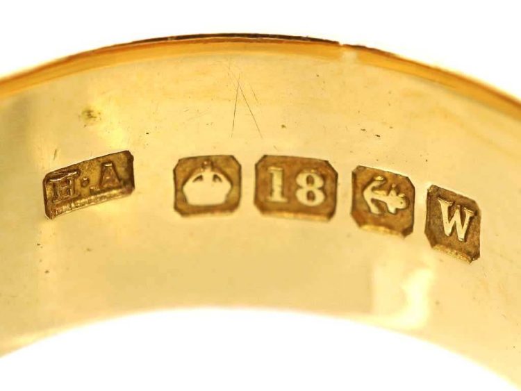 18ct Gold Wide Wedding Ring Assayed in 1921