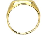 Early 20th Century 18ct Gold & Platinum Signet Ring with Crest Intaglio