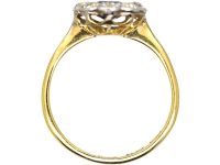 Edwardian 18ct Gold & Platinum, Sapphire & Diamond Oval Cluster Ring
