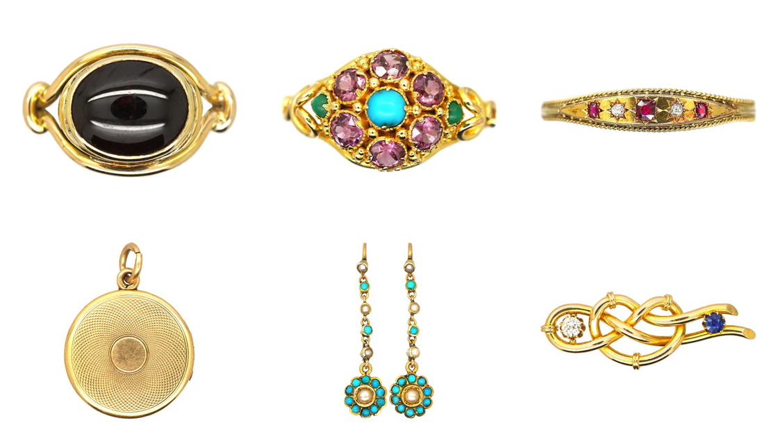 Victorian and Edwardian 15ct gold jewellery from our collection