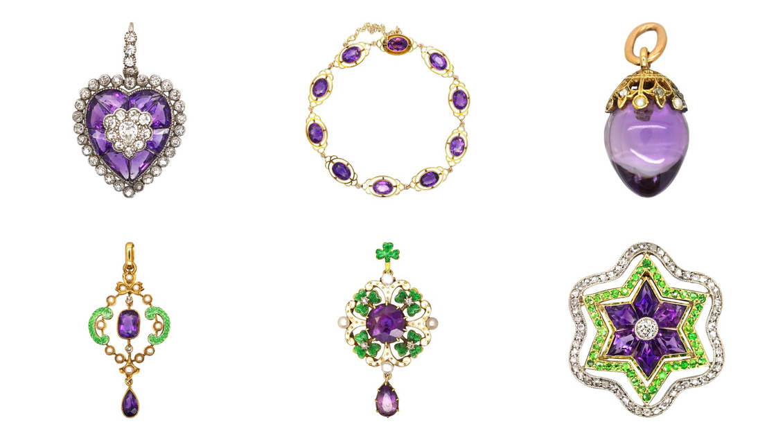 Antique amethyst jewellery from our collection