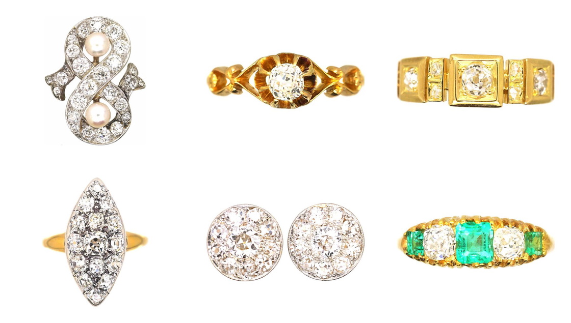 Antique diamond jewellery from our collection
