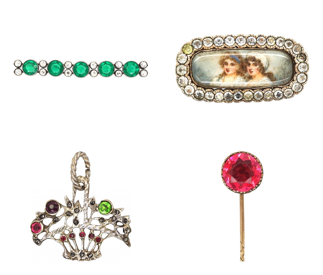 Antique paste jewellery from our collection