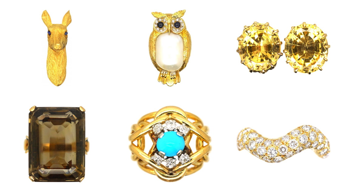 Bold mid-century gold jewellery from our collection