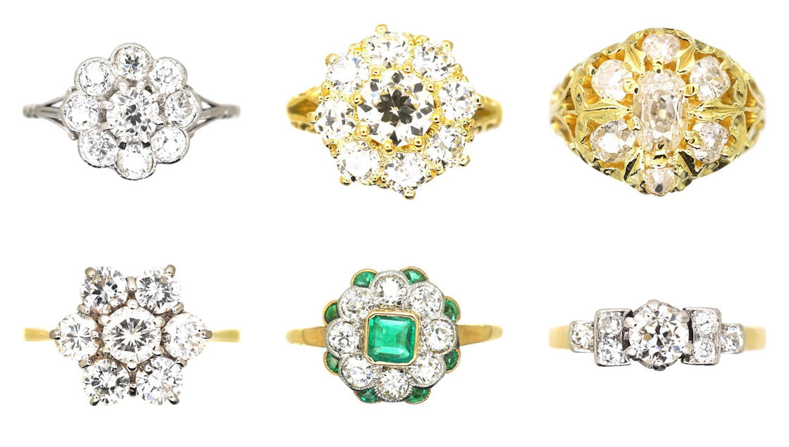 Antique diamond rings from our collection