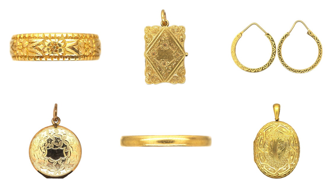 Engraved antique gold from our collection