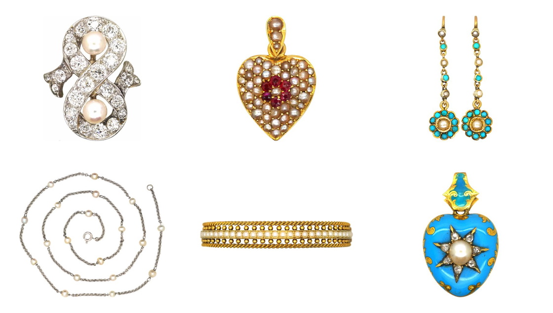 Antique pearl jewellery from our collection