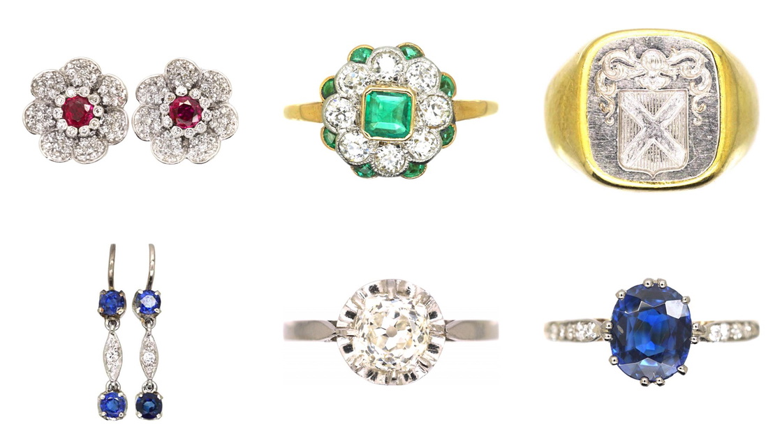 Edwardian and Art Deco platinum jewellery from our collection