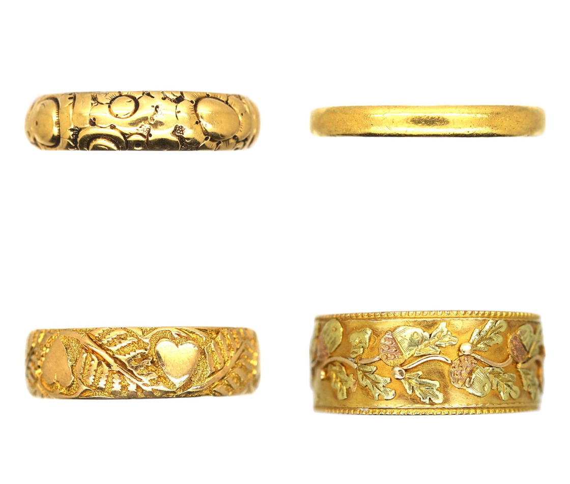 Georgian and Victorian gold wedding rings