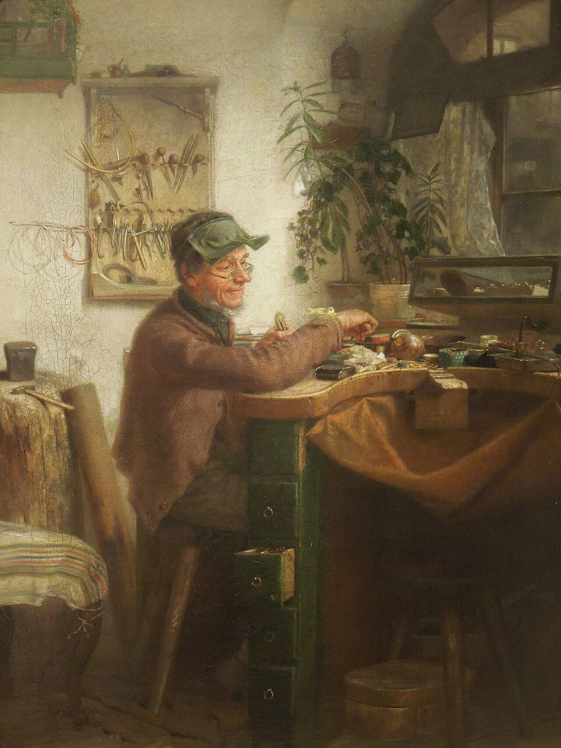 The Jeweller, a nineteenth-century painting by Quido Mánes