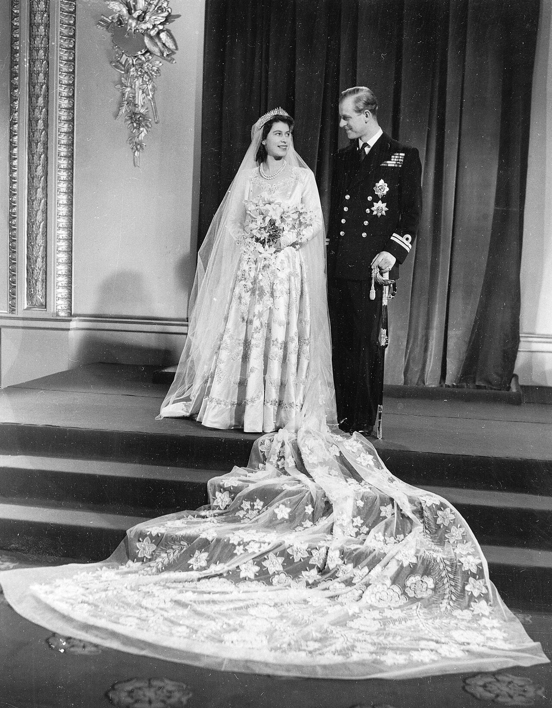 Wedding portrait of Princess Elizabeth and Prince Philip, 1947